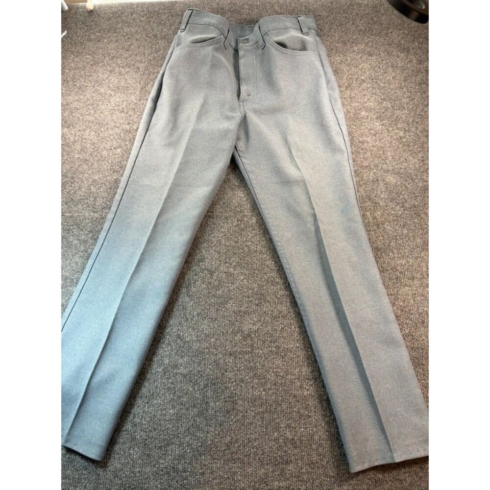 Vintage Levis Sta Prest Action Slacks Grey Flare Bootcut Pants Black Tab Men 30
